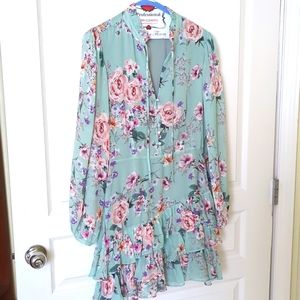 Yumi Kim floral green dress size S